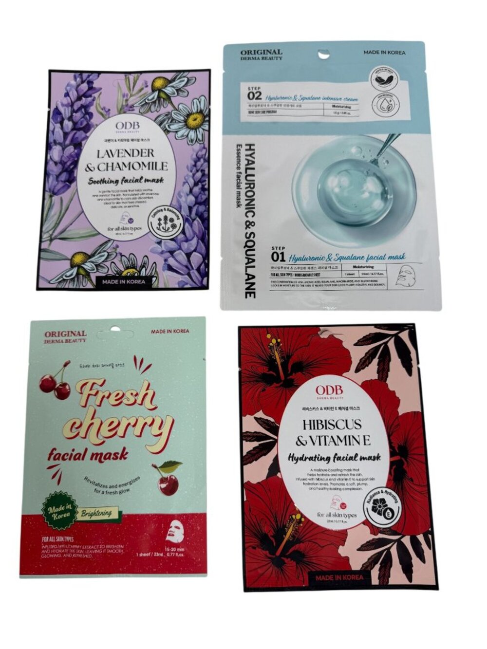 Facial Mask Gift Set 4 Pack Hydrating Soothing Skincare Beauty Bundle New